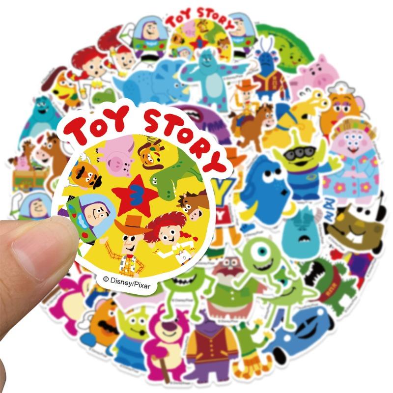 50 Pieces of Pixar Animation Collection Graffiti Stickers for Decorating Luggage with Waterproof Disney Stickers