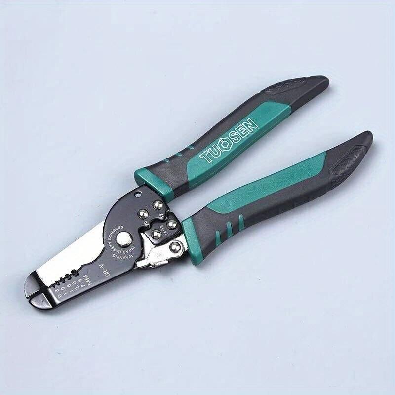 Portable Multifunctional Wire Stripper Crimping Pliers Electrician Manual Cable Stripper Cable Cutter Stripping Pliers Wire Pulling Plier LS