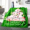 Christmas Pigs Tree Flannel Blanket Super Soft Warm Cozy Blanket For Sofa Bed Office Travel Allseason Home Decor Gift
