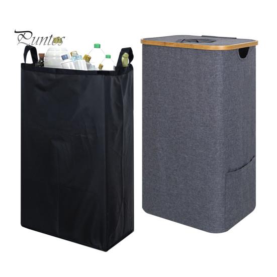 Úložný koš s odnímatelným síťovaným vakem 100L Velkokapacitní koš na prádlo Úložný koš na prádlo s prachotěsným víkem