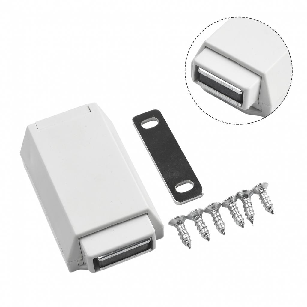 Latch Cabinet Door Heavy Duty Magnetic To Open White