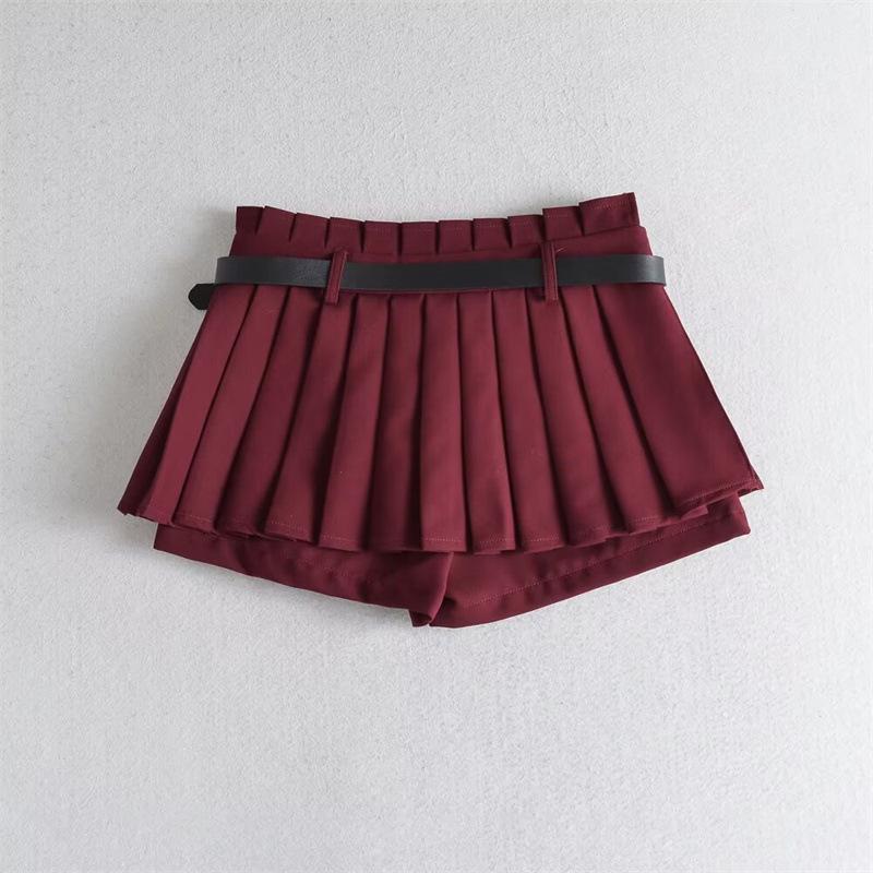 Women's High-Waisted Pleated Slimming Skirt - Spring/Autumn, Anti-Exposure, Age-Reducing, Hot Girl Style