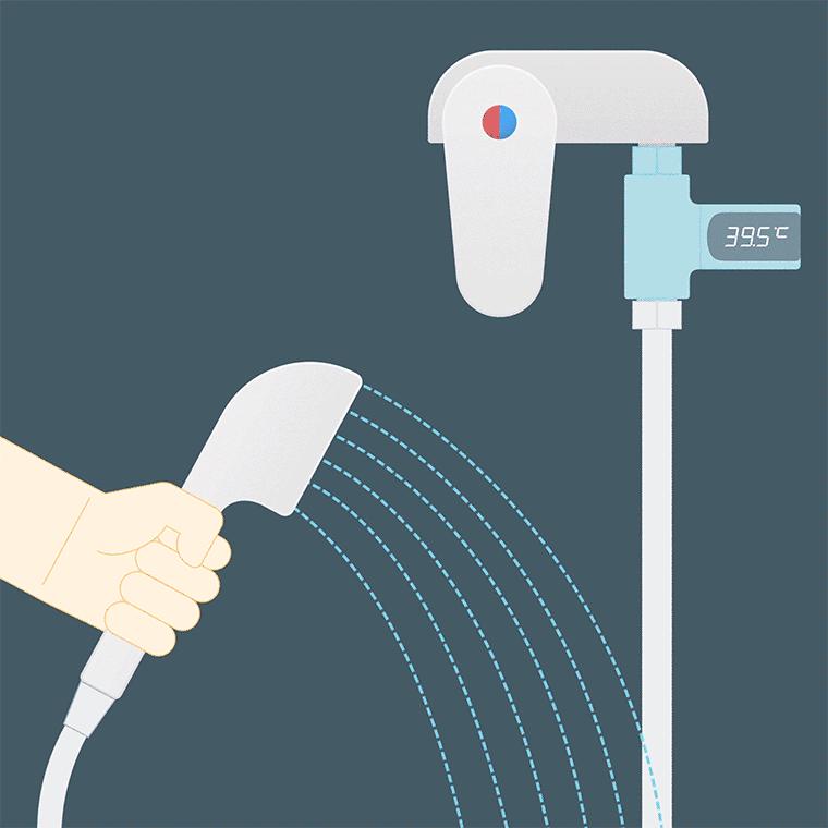 LED Water Temperature-Control Shower Head for Kids - No Power Needed
