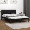 VidaXL Bed Frames Black Solid Pine Wood 200x200 Cm 3104437