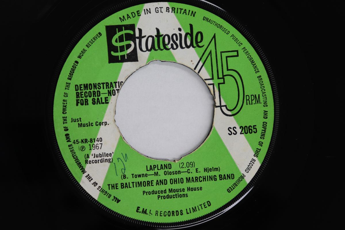 

7inch Record BALTIMORE, OHIO MARCHING BAND - Lapland / Condition Red SS2065PROMO STATESIDE 1967 UK Soul/Funk Used