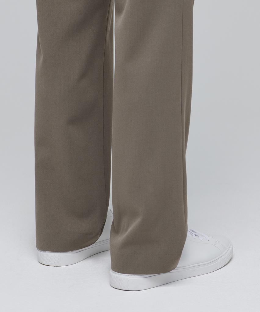 Musinsa Standard Semi Bootcut Hidden Elastic Waist Slacks [Dusty Beige]