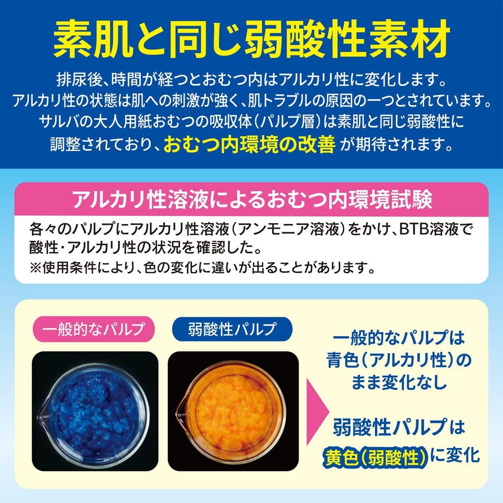 Salva Hakujuji Anshin L Tape Adult 9 Diapers x 4 Packs For those who spend most of their time W-Fit Diapers, [ADL Classification sleeping] [Bulk