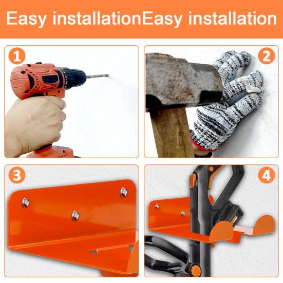 Wandmontierter Trimmerständer Garagenorganizer Freischneiderhalter Schwerlast Garten Elektrowerkzeug Aufhänger für Schuppen Werkstatt Rasentrimmer Heckenschere