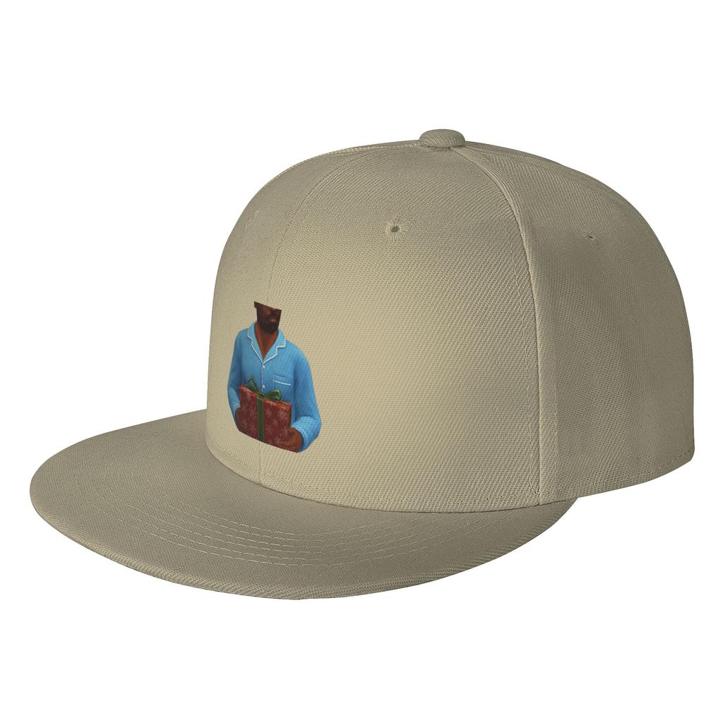 Fashion Vic Holding Christmas Present Flat Brim Sun Hat Street Skateboarding Womens Cap