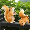 Voyyphixa Squirrel Tree Hugger Garden Statue Animal Garden Sculptures Climbing Squirrel Outdoor Yard Statues Tree Hanging Patio Lawn Yard Ornament