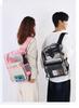 Klarer PVC-Doppelschulter-Rucksack - Große Kapazität, Wasserdicht, Lässiger Stil für Studenten