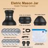 Electric Mason Jar Vacuum Sealer Kit for Wide and Regular Mouth Canning Lids, Vacuumable Bags & Wine Stoppers