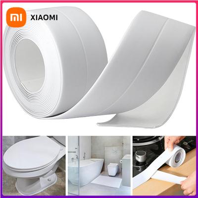 3.2M Self-adhesive Sink Edge Caulk Tape PVC Oil-Proof Kitchen Waterproof Bathroom Toilet Corner Wall Sticker Sealing Tape