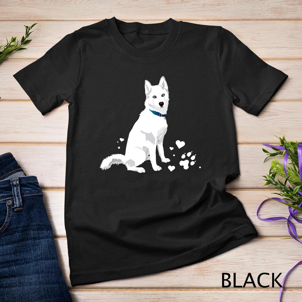 cute white Siberian Husky - sweet white Snow dog T-Shirt Unisex T-shirt L