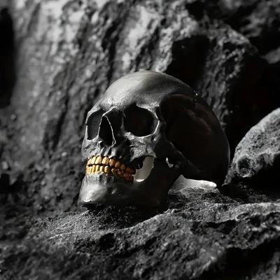 Vintage Punk Stainless Steel Skull Rings For Men Gothic Punk Horror Skull Rings Hip Hop Men Motorcycle Rock Biker Zircon Gifts