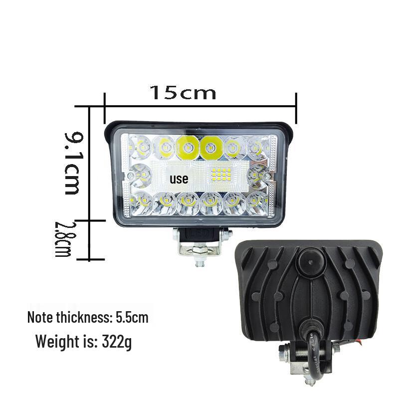 Перезаряжаемый светодиодный рабочий фонарь NuFeng, 4-дюймовый, квадратный