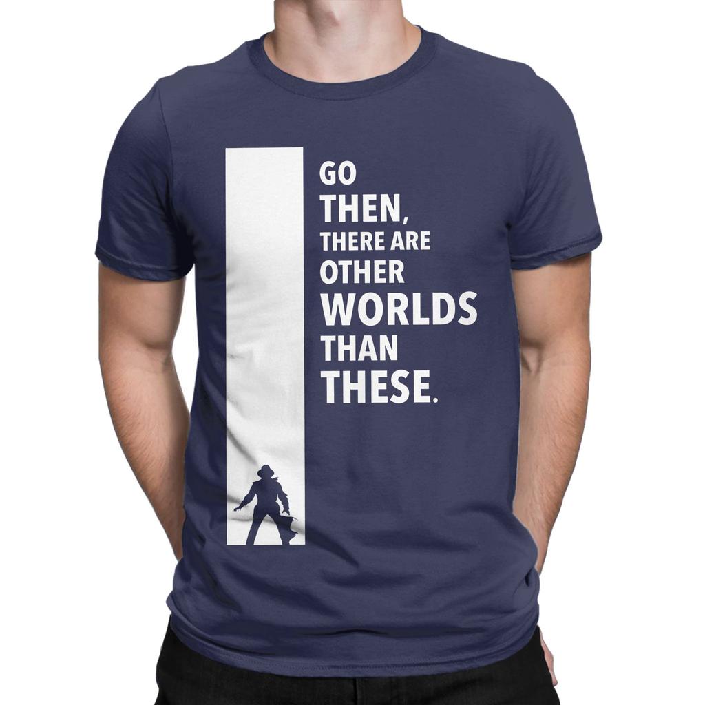 The Dark Tower Worlds white Funny 100 Cotton TShirt The Dark Tower Tees Tops For Unisex