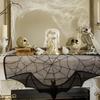 Reusable Halloween Lace Curtain Black Gothic Bat Tablecloth Halloween Bat Door Curtain  Home Decor