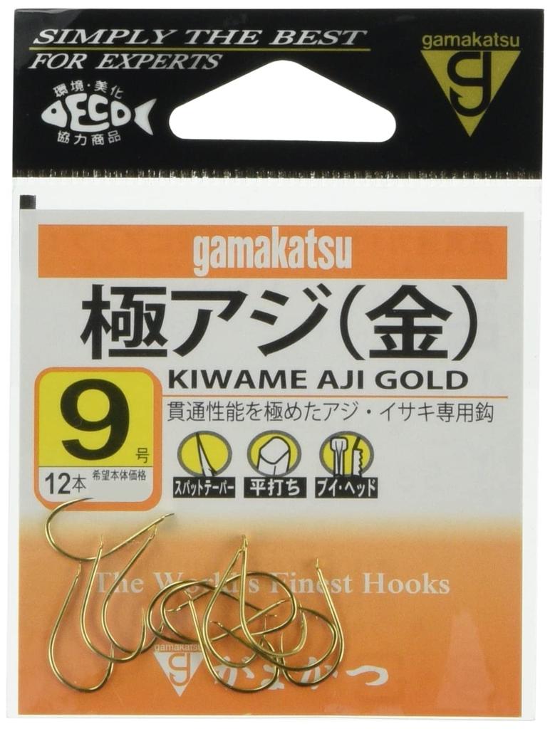 Gamakatsu Extreme Horse Mackerel Hook, Gold, Size 9
