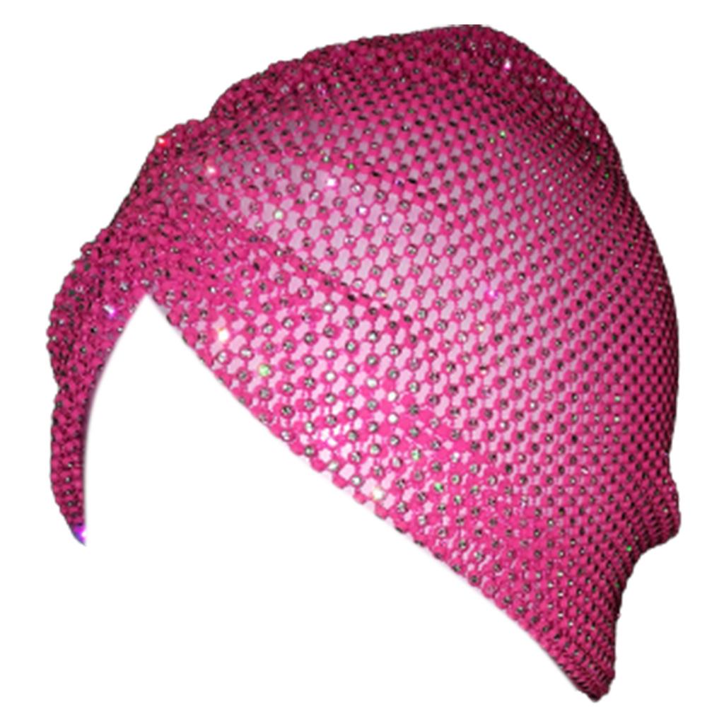 Glitter Rhinestone Elastic Hat Shinning Nightclub Beanie Hat Carnivals Festival Beanie Clubwear Adult Hat