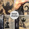Klassisches Hexen-Silhouette Metall Gartenschild – Langlebiges Und Exquisites Handwerk Garten Eckschild