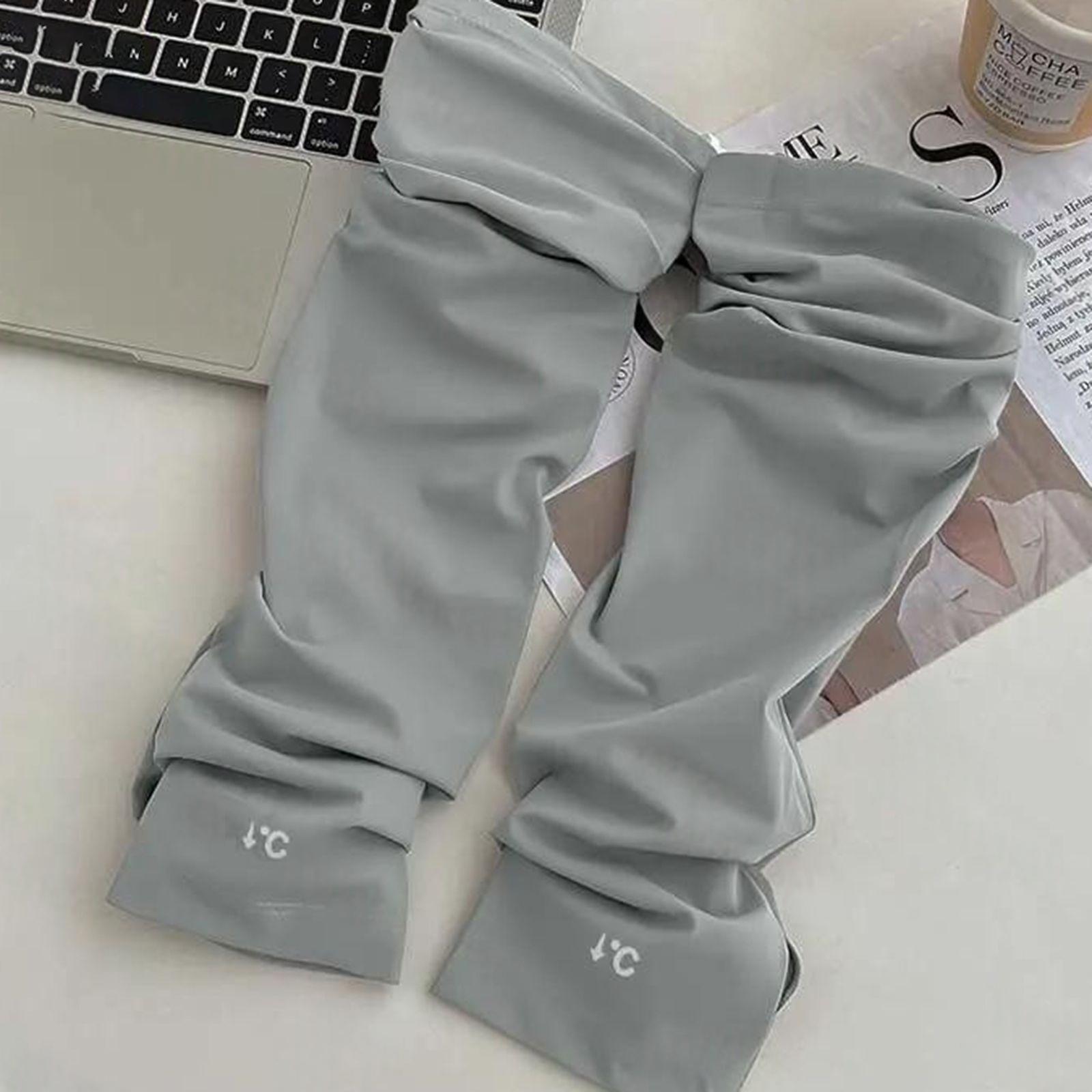 

1 пара солнцезащитных рукавов с защитой от УФ-лучей, полиэстер, противоскользящие, UPF 50+, нарукавники для занятий спортом на открытом воздухе, вождения темно серый