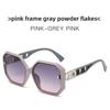 B Home Square Frame Sunglasses With Pink Pc Lenses For Casual Street Style And Travel