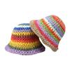 LOOKING4U Rainbow Rattan Bucket Hat C1 Brown
