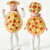 Halloween Kids Pizza Character Costume Stage Performance Fun Cosplay Outfit Toddler Unisex Play Dress