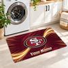 San Francisco 49ers Custom Name Flannel Rug Kitchen Mat Non Slip Floor Carpet Personalized Home Decor