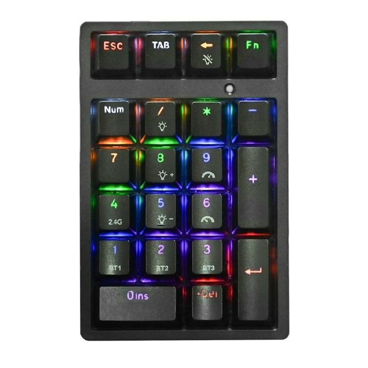 

Bluetooth-compatible 2.4G Wireless Number Pad Numeric Keypad 21 Key Quiet Number Keyboard for Laptop PC Computer 1
