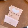 Short Bunny Cash Purse Bag Korean Style Heart Three Fold Wallets Rabbit Pocket Purse Wallet  Girls