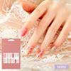 Glam Shell&Glitter Nail Stickers 24pcs | Self-Adhesive Strips, Bold Chic Mix, Quick 5-Min Manicure