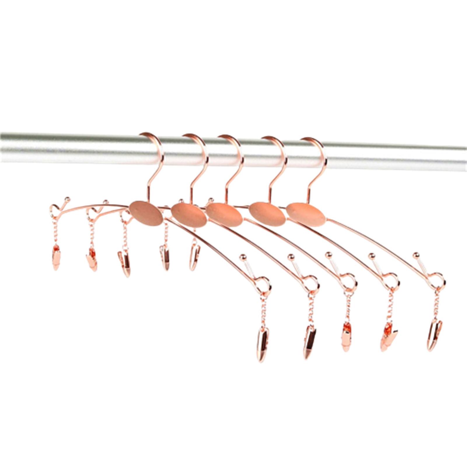 

Metal Coat Hangers Sturdy Anti Slip For Closets Clothes Racks For Shirts Skirts рожевий колір золота