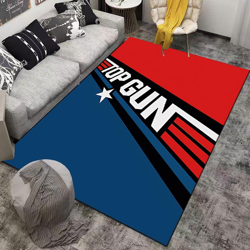 Top Gun Logo Carpet Design Suitable As a Non-slip Mat for the Living Room or Bedroom Sofa