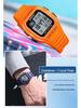 Sanda Universal Multifunctional Waterproof Sport Watch - Small Square Design for Students