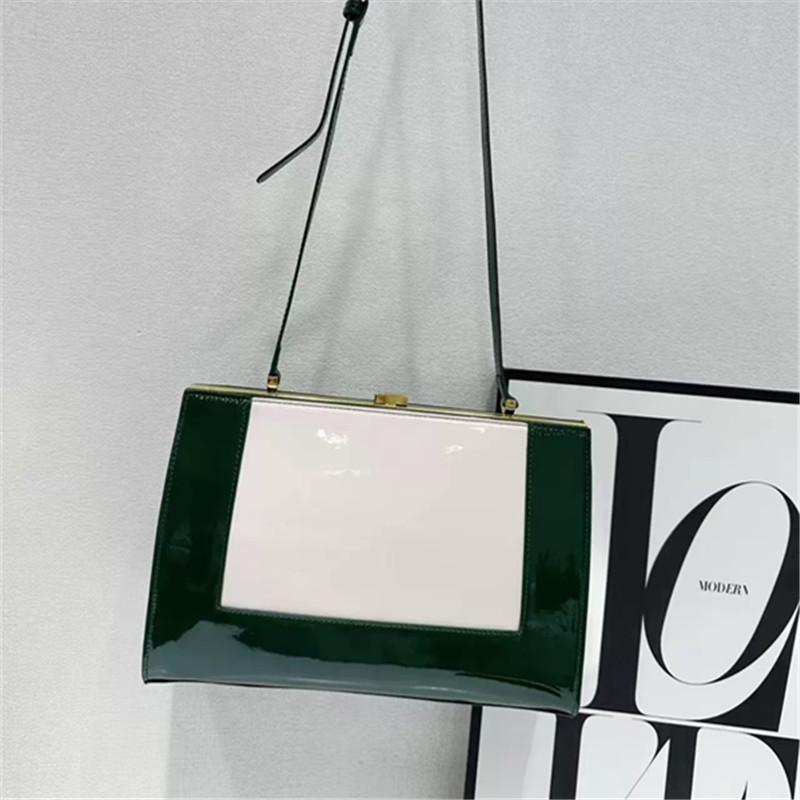 Vintage Clasp Women Handbags Medium Metal Frame Design High Quality Female Tote Bag