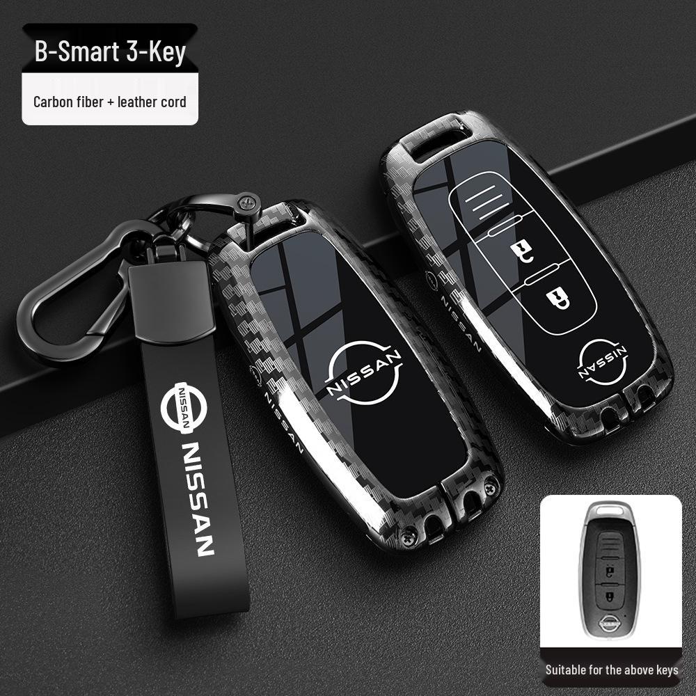 Nissan Schlüsseltasche Abdeckung: Passt für neue Sylphy, Teana, Tiida, Qashqai, X-Trail, Bluebird Modelle, Inklusive Schlüsselanhänger für Männer