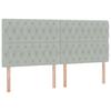 LED Storage Bed with Mattress Light Grey 200 x 200 cm Velvet