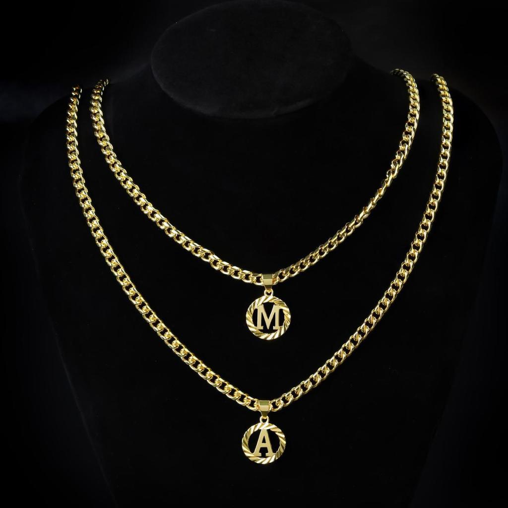 Hollow-out 26-letter Female Minimalist Collarbone Chain Male Cuban Chain Holiday Gift