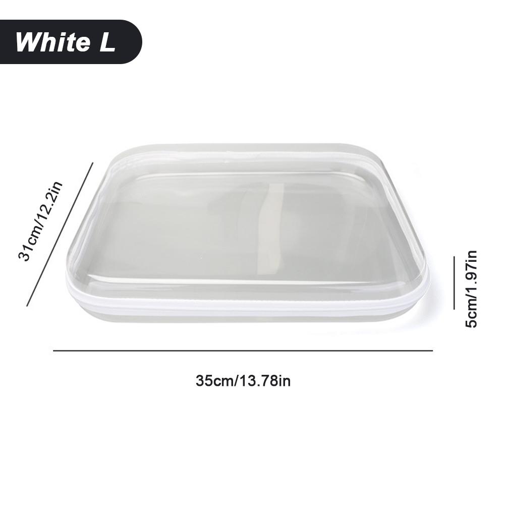 

ПВХ Прозрачная дорожная сумка для хранения Набор цифровых туалетных принадлежностей Косметическая упаковка Сумка для хранения одежды Обувь Сумка для хранения L белый