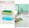 Automatic Press Soap Dispenser with Brush & Sponge for Easy Kitchen Cleaning