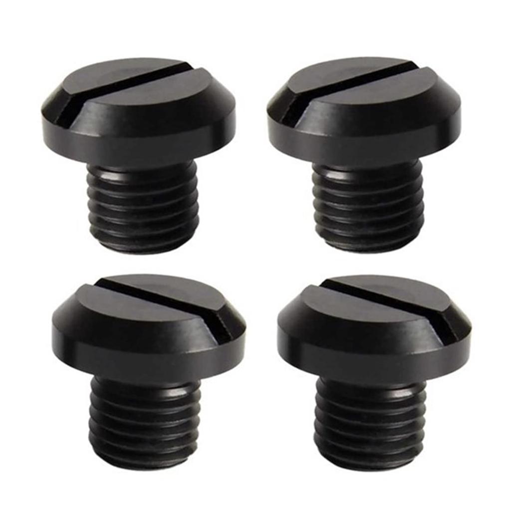 M10 Mirror Hole Cover Cap Positive and Reverse Screw Aluminum Motorcycle Motorcycle 4pcs (Black)
