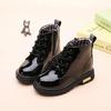 Kids' Non-slip Leather Ankle Boots - Autumn/Winter Velvet-Lined for Boys and Girls