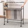 Iron Art Pants Storage Rack Stand Mobile Closet Hanging Drying Pants Multi-Functional Wardrobe Organizer Children's Handmade