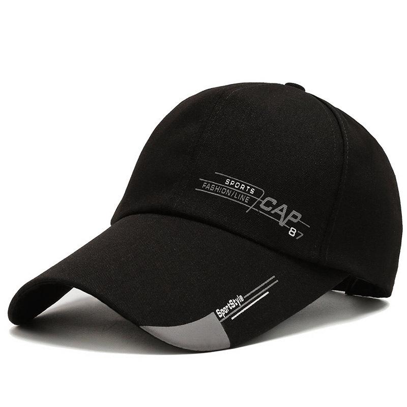 Men's Extended Brim Baseball Cap - Spring & Autumn Korean Style Outdoor Sun Protection Hat for Fishing & Travel