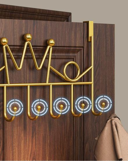 Door-Mounted Hook & Storage Rack for Clothes, Coats, and More