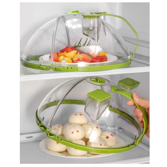 Mikrovlnný kryt na jedlo s naparovačom vody, ochranou proti striekaniu, integrovanou rukoväťou, priehľadnou ochranou proti striekaniu, mikrovlnným vekom na skladovanie jedla, ohrievanie, kuchynskými doplnkami