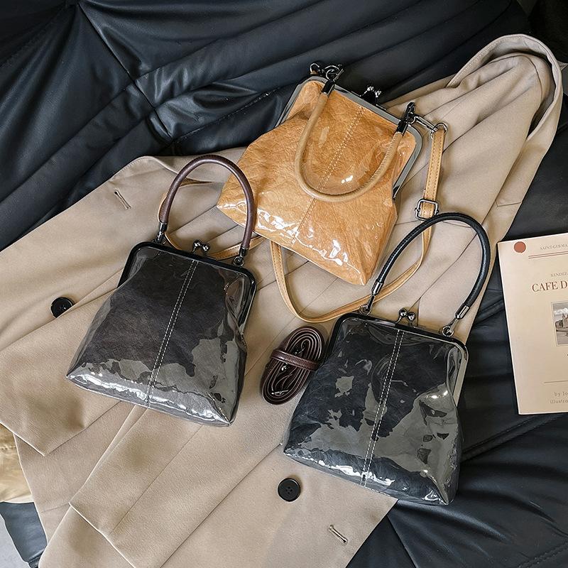 Retro personalized shell messenger bag new fashion shoulder bag women's casual simple texture hand bag