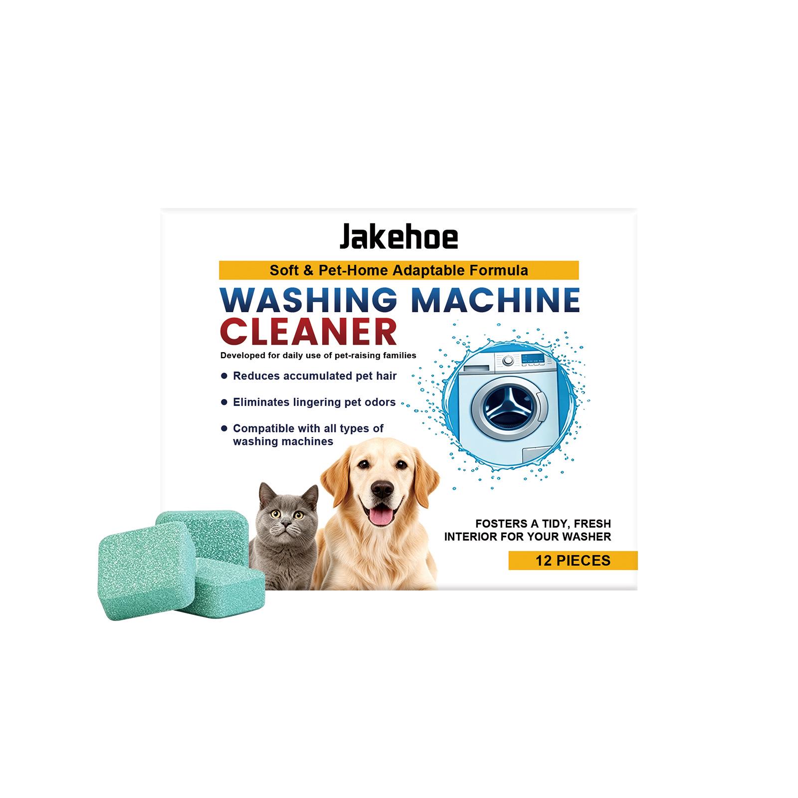 JAKEHOE Washer Cleaning Tablets - Lint Removal, Descaling, Deodorizing, Fresh Clean.